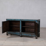 High Gloss Teal Cabinet with two Doors