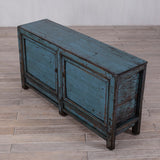 High Gloss Teal Cabinet with two Doors