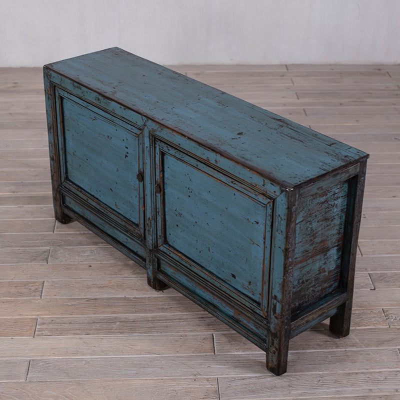 High Gloss Teal Cabinet with two Doors