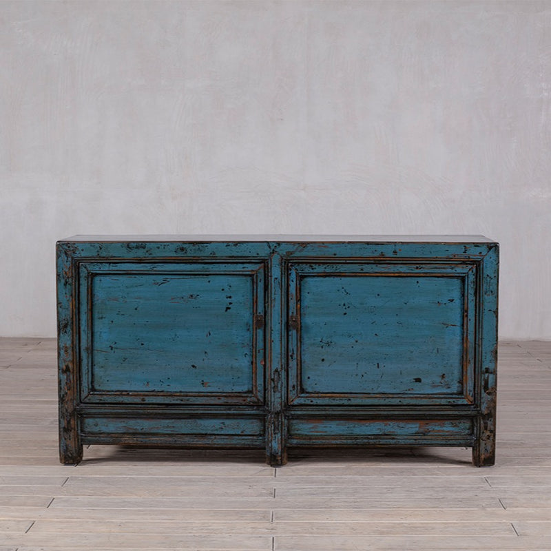 High Gloss Teal Cabinet with two Doors