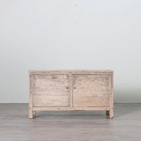 Antique Washed Elm Cabinet c.1950 1480 x 400 x 850H