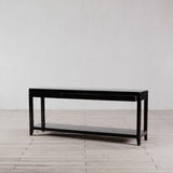 High Gloss Dark Brown Hall Table