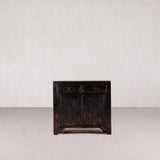 Vintage wooden cabinet on a white background