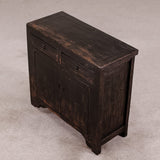 Antique Black Cabinet w Drawers 910 x 400 x 850H
