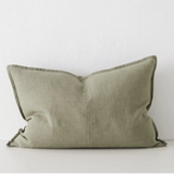 Green pillow on a white background