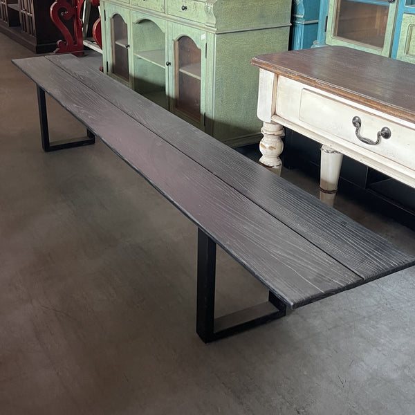 25232 Elm & Iron Bench Seat 260 x 370 x 450H