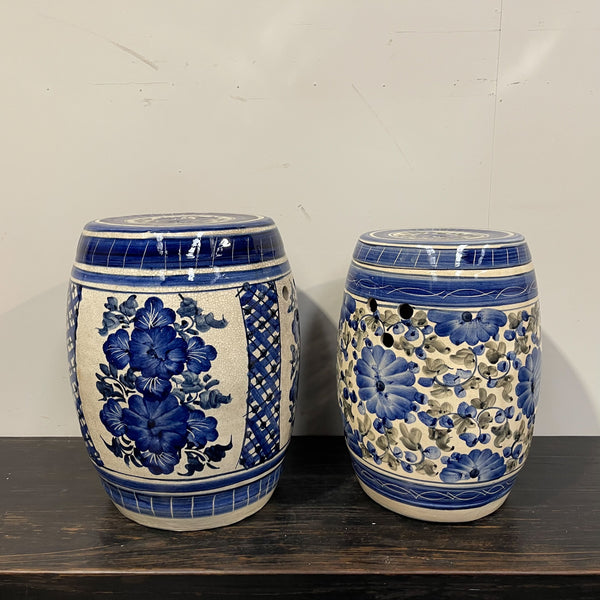 25427 Blue & White Ceramic Stool