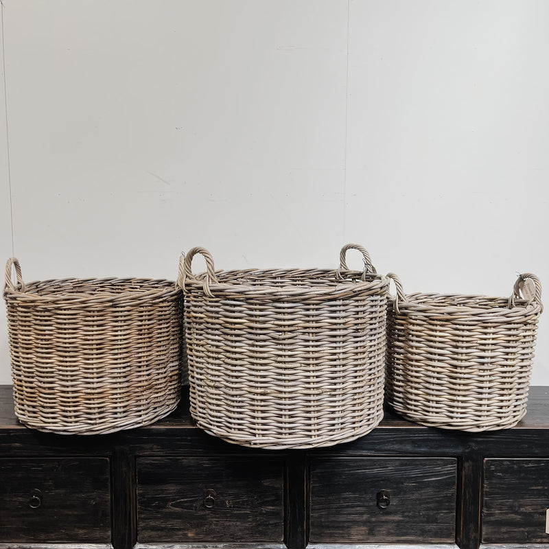 25470 Rattan Woven Basket ROUND