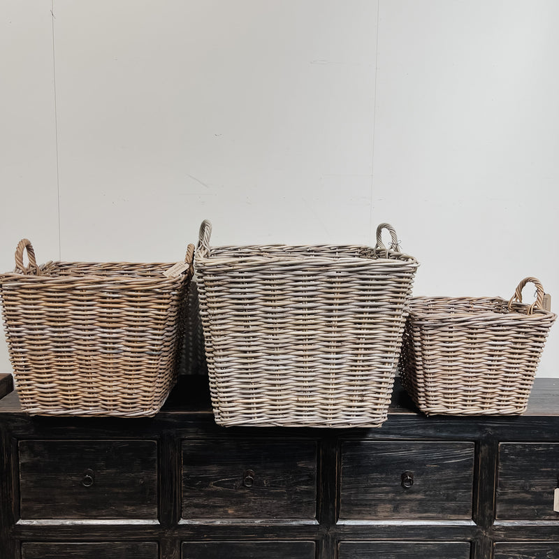 25467 Rattan Woven Basket SQUARE