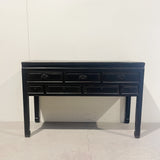 25270 Black Antique Elm Side Table 1330 x 450 x 870H