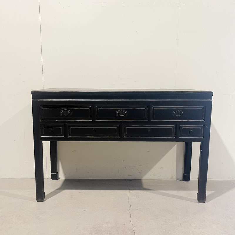 25270 Black Antique Elm Side Table 1330 x 450 x 870H