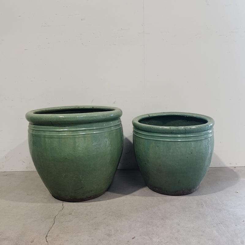 25289 Antique Indoor Pot SAGE GREEN 420 x 420 x 370H