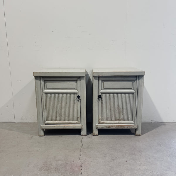 25209 Painted Bedside Tables 450 x 350 x 600H - GREY or BLACK