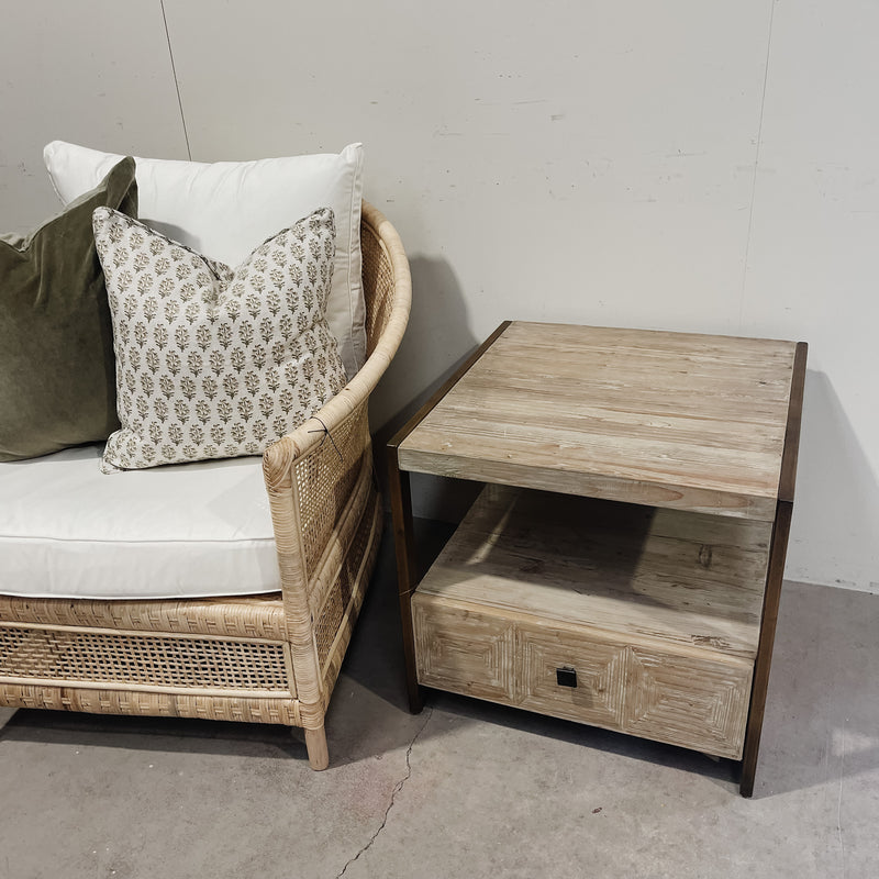 25231 Fir & Iron Side Table 590 x 600 x 560H