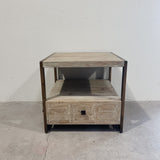 25231 Fir & Iron Side Table 590 x 600 x 560H