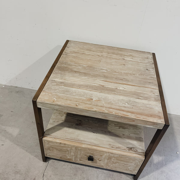 25231 Fir & Iron Side Table 590 x 600 x 560H