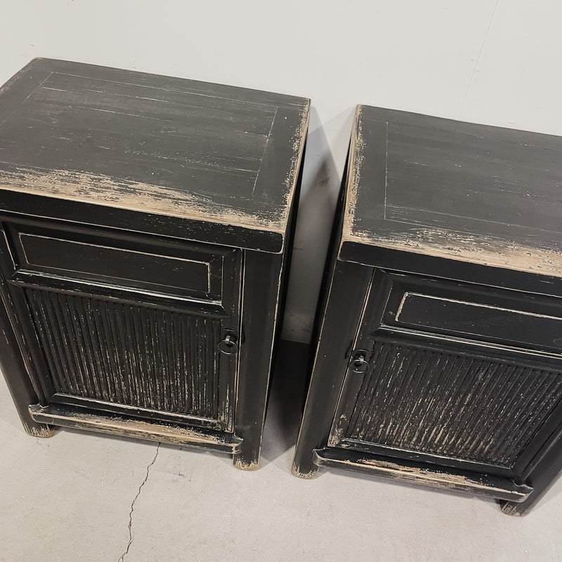 25209 Painted Bedside Tables 450 x 350 x 600H - GREY or BLACK