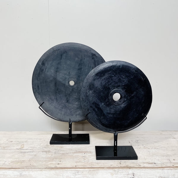 Black Wedding Stone on Stand