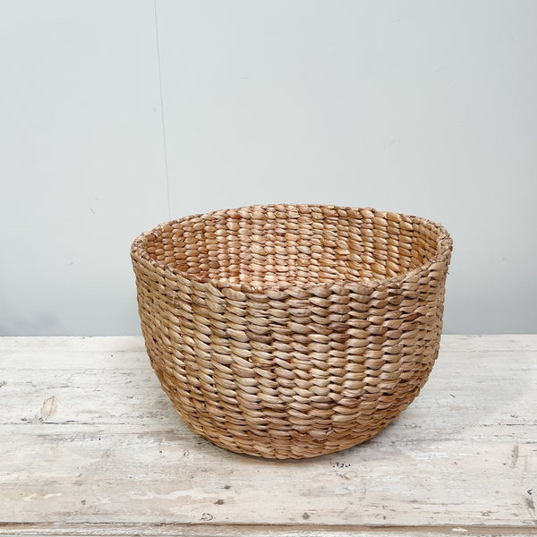 Water Hyacinth Basket Low & Wide
