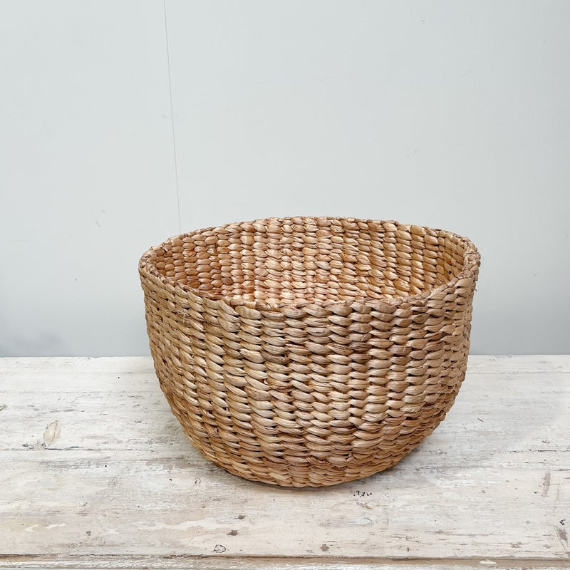 Water Hyacinth Basket Low & Wide