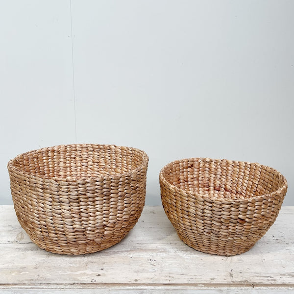 Water Hyacinth Basket Low & Wide