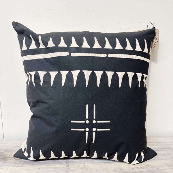 Black with Triangles Cushion Cover ONLY