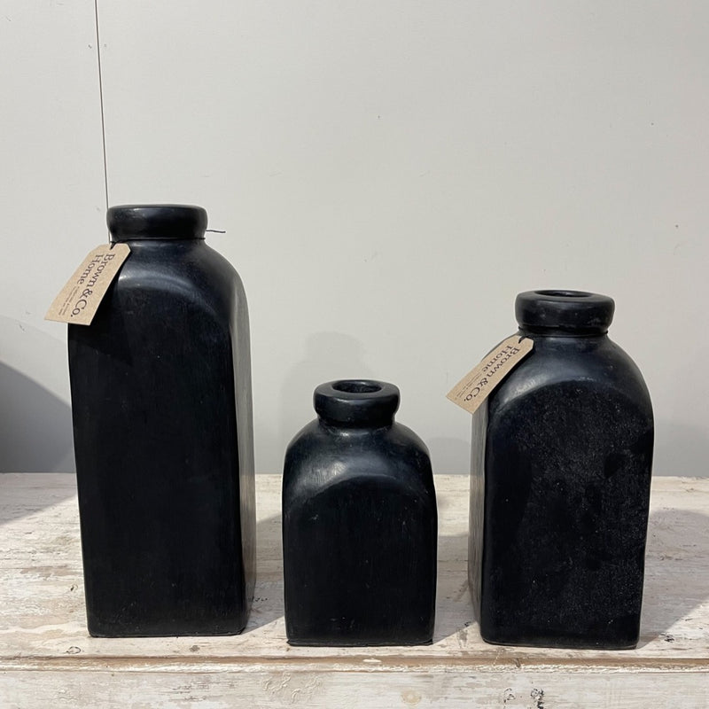 Terracotta Square Front Vase