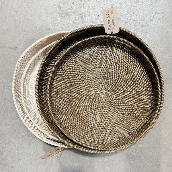 Rattan Round Tray MEDIUM & LARGE 