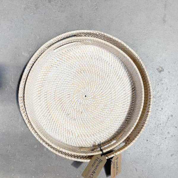 Rattan Round Tray MEDIUM & LARGE 