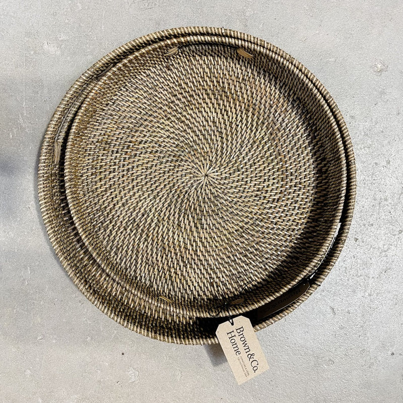 Rattan Round Tray MEDIUM & LARGE 