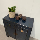 Antique High Gloss Blue Cabinet c.1950 - Brown & Home
