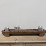 Teak Wood Multi Candle
