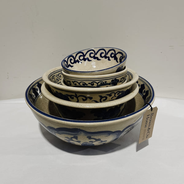 24153 Blue & White Ceramic Bowl