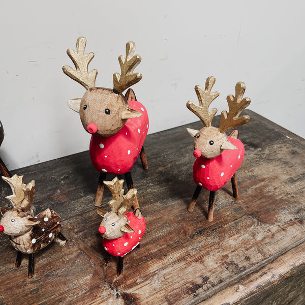 Wooden Reindeer Standing