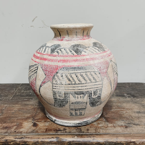 Hand-painted Terracotta Pot