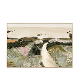 Seaside Meadow Spring Framed Canvas LANDSCAPE 