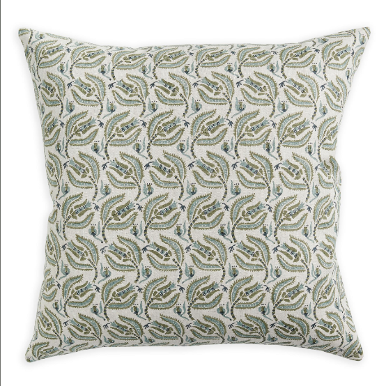 Walter G - Broccato Slate ( Hand Block Printed ) Cushion Cover ONLY