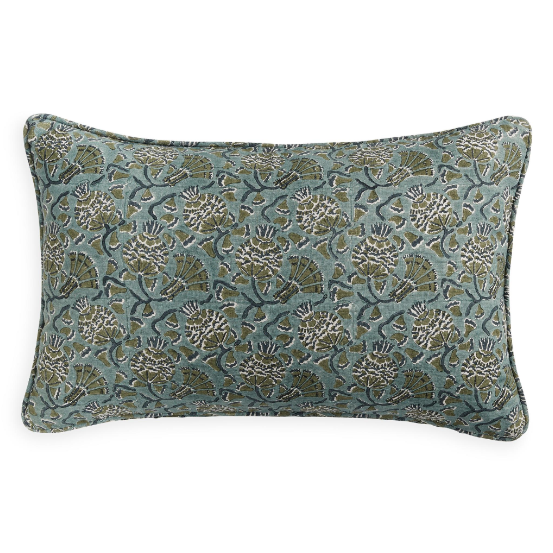 Walter G - Iznik Slate (Hand Block Printed ) Cushion Cover ONLY 