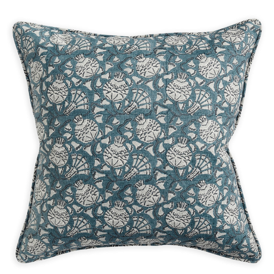 Walter G - Iznik Mineral ( Hand Block Printed ) Cushion Cover ONLY 