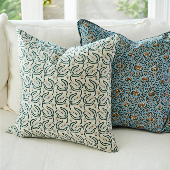 Walter G - Broccato Byzantine (Hand Block Printed) Cushion Cover ONLY 