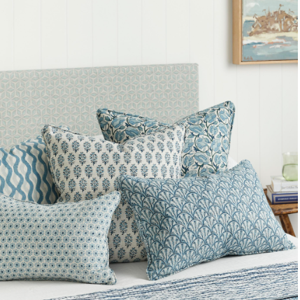Walter G - Lahore Byzantine( Hand Block Printed) Cushion Cover ONLY