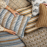 Walter G - Sikar Walnut (Hand Block Printed) Cushion Cover ONLY 