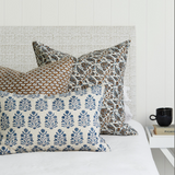 Walter G - Amer Azure (Hand Block Printed ) Cushion Cover ONLY 