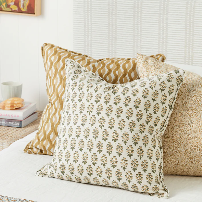 Walter G - Ashfa Desert ( Hand Block Printed ) Cushion Cover ONLY