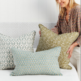 Walter G - Granada Moss (Hand Block Printed) Cushion Cover ONLY