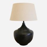Black metal lamp base