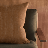 Cittá- Fine Striped ORANGE PEEL Cushion Cover ONLY - Brown & Home
