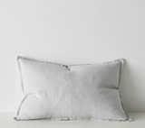 Gray pillow on a light gray background