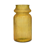 Ribbed Glass Vase Ochre TALL