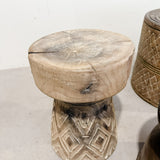 Old Walnut Side Table / Stool NATURAL